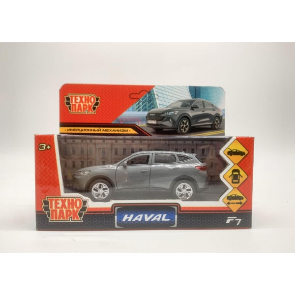 Машина металл HAVAL "haval f7", длина 12 см, дв, багаж, инер, серый, в кор. Технопарк в кор.2*36шт