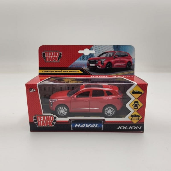 Машина металл haval jolion 12 см, двери, багаж, красный, кор. Технопарк в кор.2*36шт