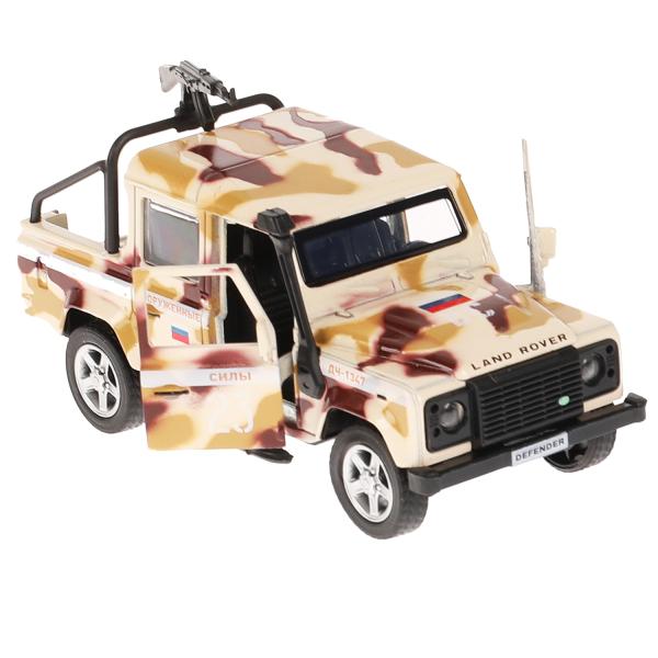 Машина металл LAND ROVER DEFENDER PICKUP КАМУФЛЯЖ 12 см, двери, багаж, кор. Технопарк в кор.2*36шт