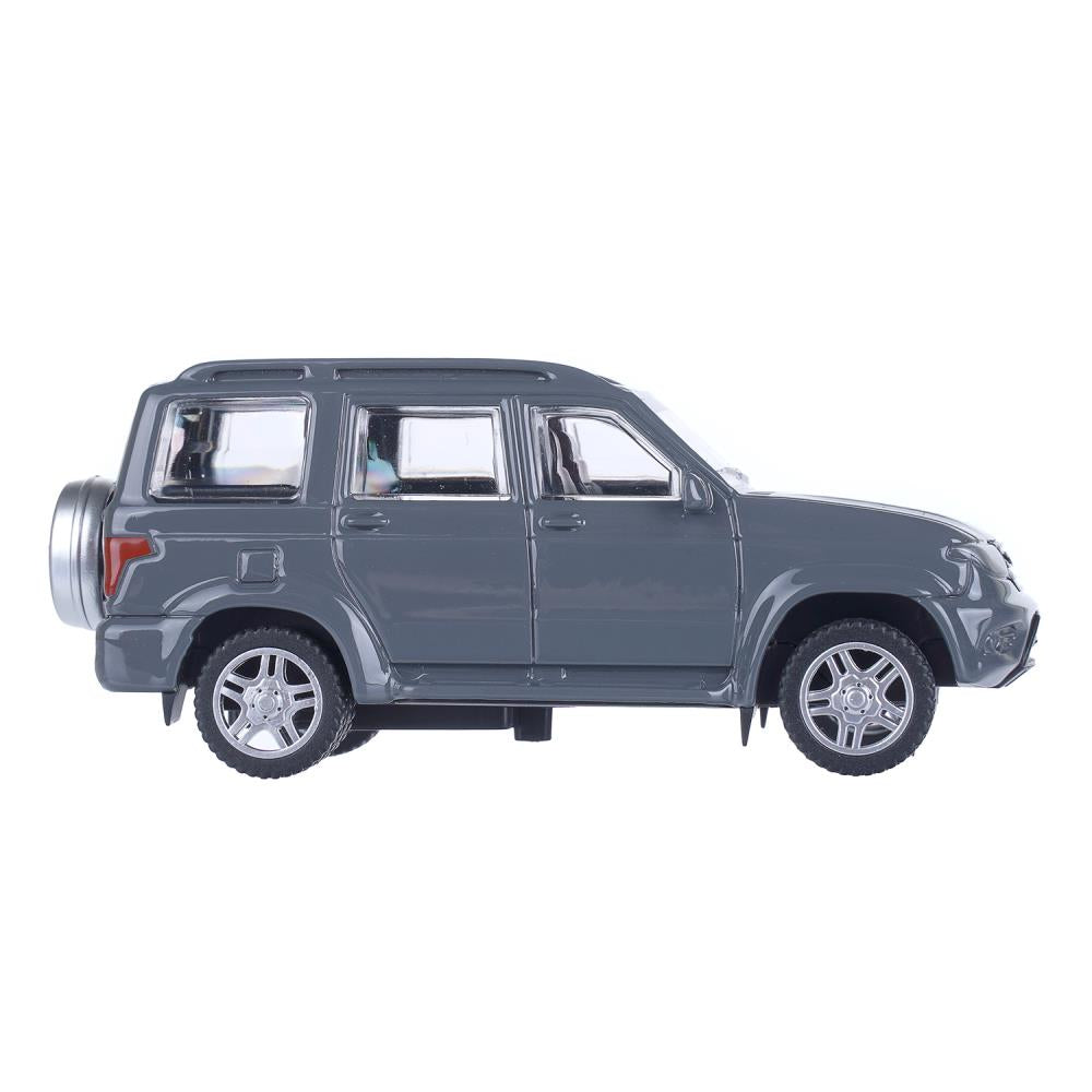 Машина металл UAZ patriot 10,5 см, инерция, черный, кор. Технопарк в кор.2*36шт