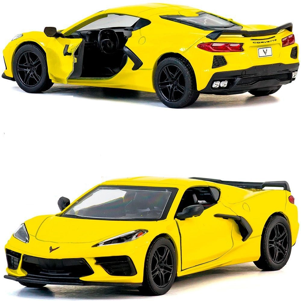 Kinsmart. Модель арт.КТ5432/1 "Corvette 2021" 1:36 (желтая) инерц.