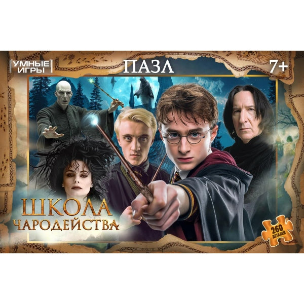 Школа чародейства. Пазлы классические в коробке. 260 деталей. 285х190х33 мм. Умные игры в кор.12шт