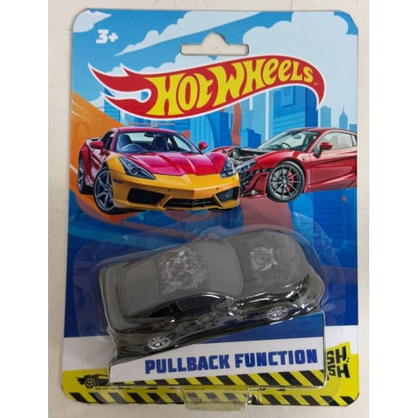 Машина пластик hot wheels 8 см, инерц, подв. дет., черный Технопарк