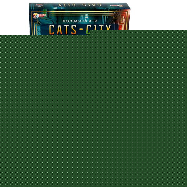 Cats-city. Настольная игра-ходилка квадрат. 40 карточек. 250х250х55мм. Умные игры в кор.10шт