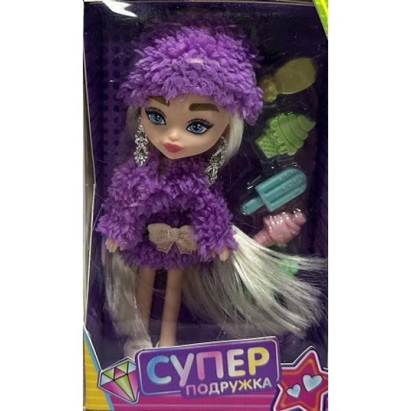 Кукла супер подружка 15 см, аксессуары КАРАПУЗ в кор.2*84шт