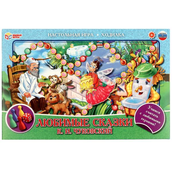 Любимые сказки. К.И.Чуковский. Настольная игра-ходилка . 217х330х27мм. Умные игры в кор.20шт