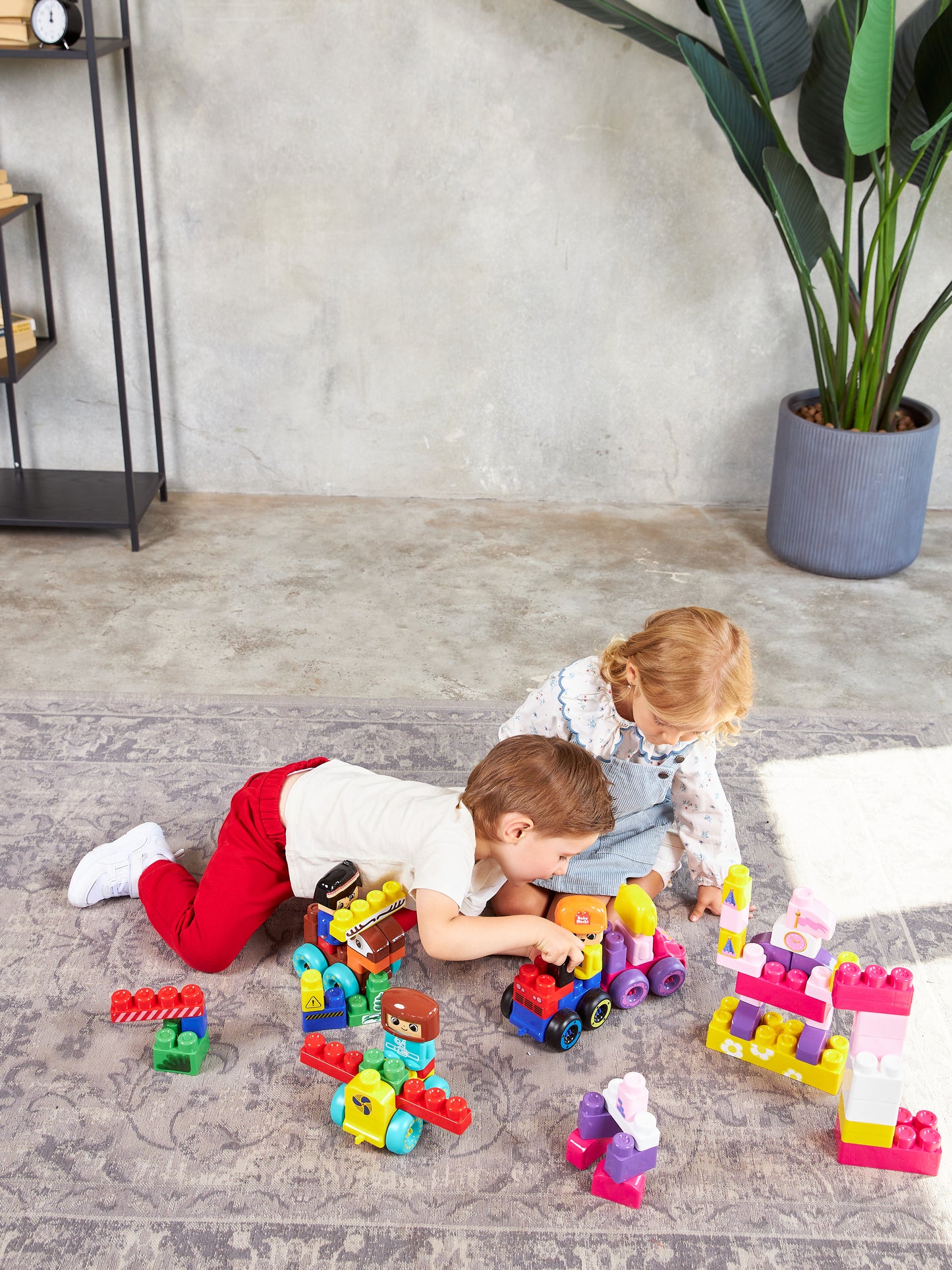 Конструктор пластиковый На стройке 21 деталь Baby Blocks
