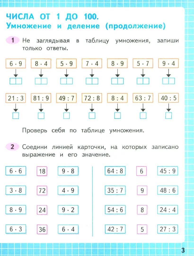 Моро. Математика. Рабочая тетрадь. 3 класс. В 2 частях. Часть 2/ к ФП 22/27