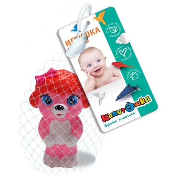 Игрушка для ванны Рози 8 см, в сетке, КАПИТОШКА в кор.2*240шт