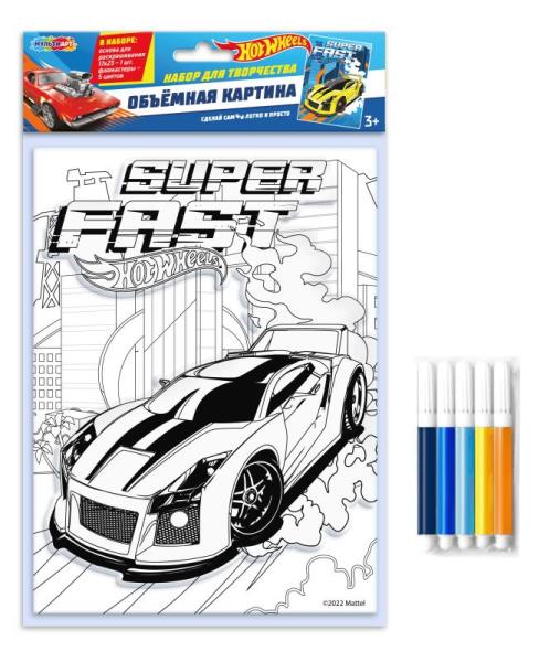 Объемная картина hot wheels MultiArt в кор.100шт