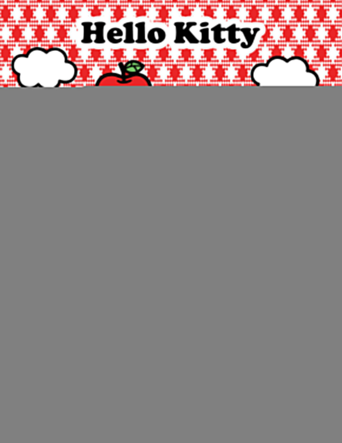 Hello Kitty. Раскраска