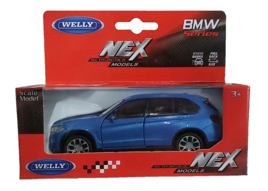 Welly. Машинка 1:38 "BMW X5", металл, пруж. мех., арт.43691W-BL синий