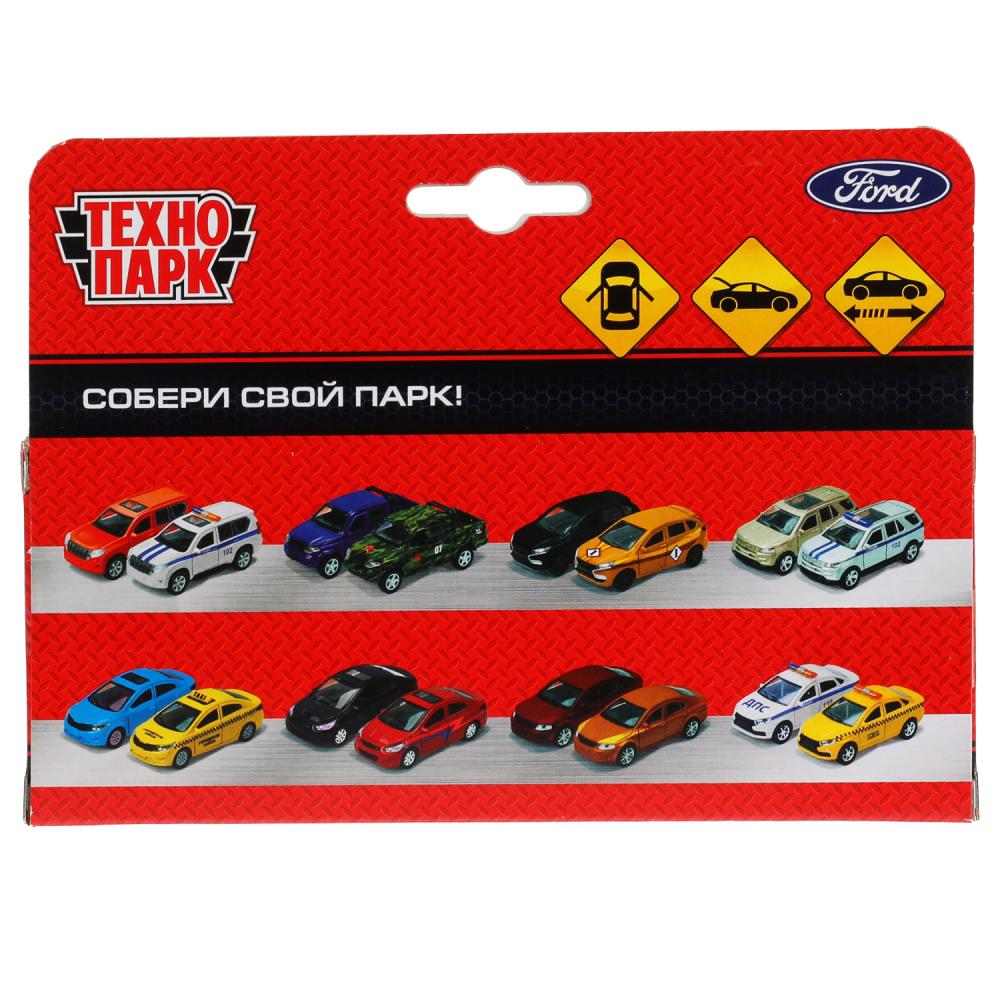 Машина металл FORD ranger ПИКАП, 12 см, .дв., баг., инерц., черый мат., кор. Технопарк в кор.2*24шт