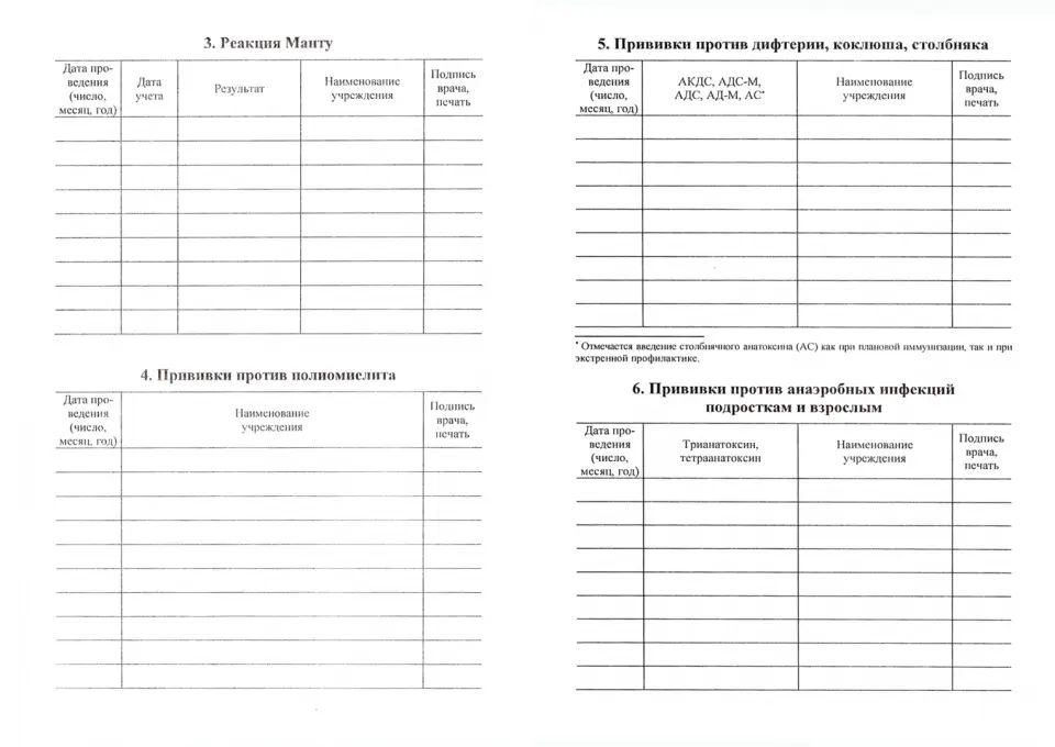 Сертификат о профилактических прививках. (Формат А5,обложка офсетная пл 120, блок офсетная пл 65) 12 стр.