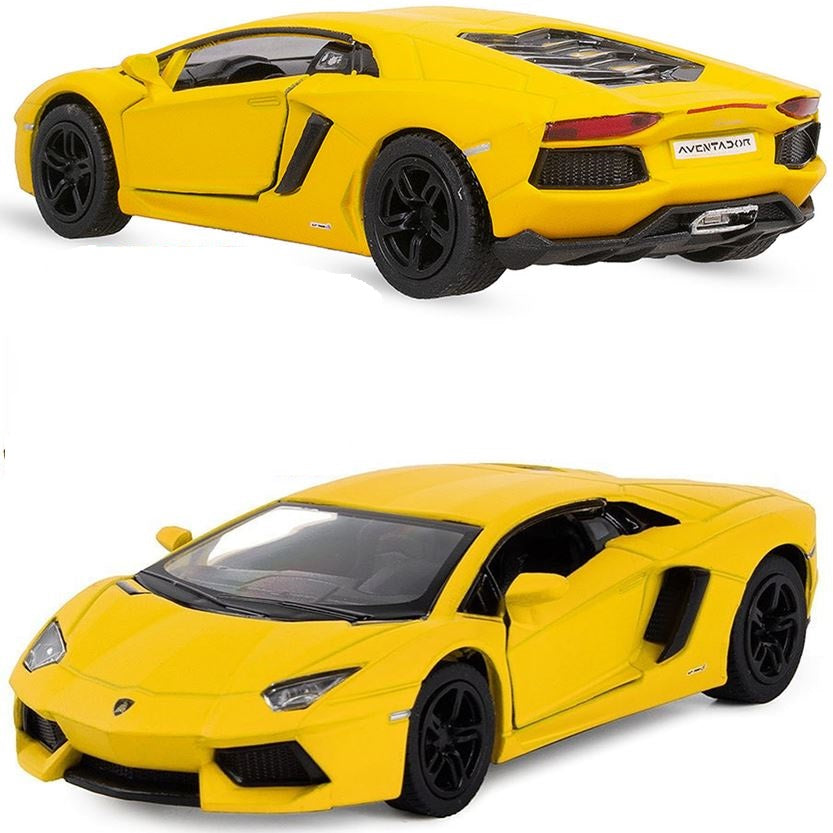 Kinsmart. Модель арт.КТ5355/1 "Lamborghini Aventador LP 700-4" 1:38 (желтая) инерц.