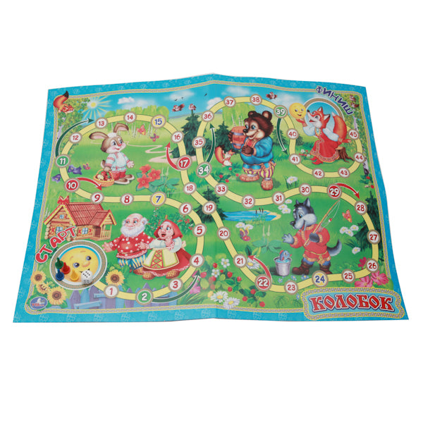 НАСТОЛЬНАЯ ИГРА-ХОДИЛКА "УМНЫЕ ИГРЫ" "КОЛОБОК" В РУСС. КОР. в кор.20шт