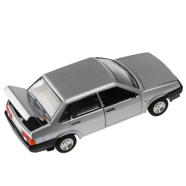 Машина металл свет-звук LADA 21099, 18,5 см, дв., кап.,баг.,инер.,сер., кор. Технопарк в кор.2*12шт