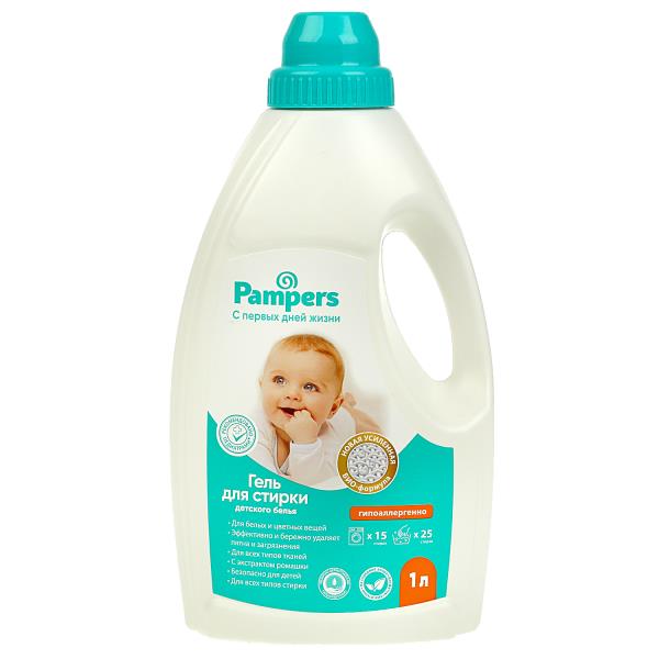 Гель для стирки детского белья 1 л. pampers Заботливая мама в кор.6шт