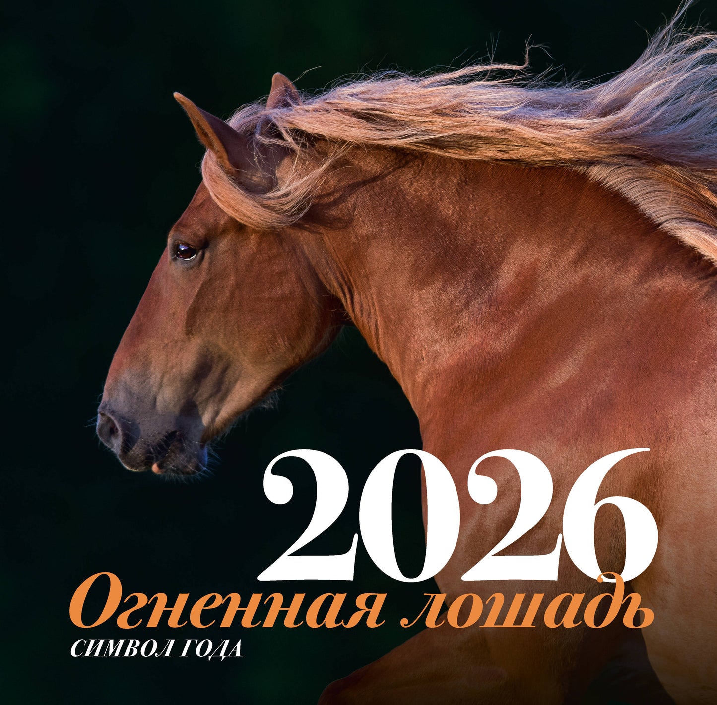 Символ года "Огненная лошадь". Настенный календарь на 2026 год