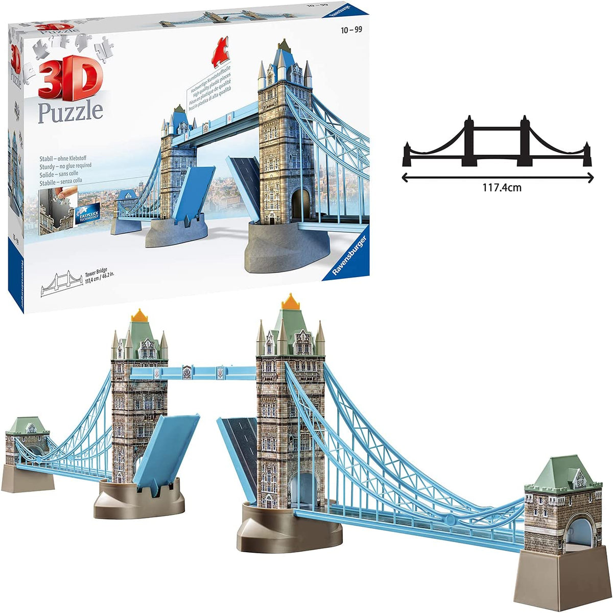 Ravensburger. Пазл карт. 3D 216 "Тауэрский мост" арт.12559