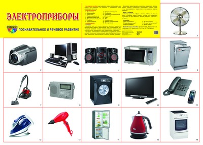 Демонстрационный плакат "Электроприборы"