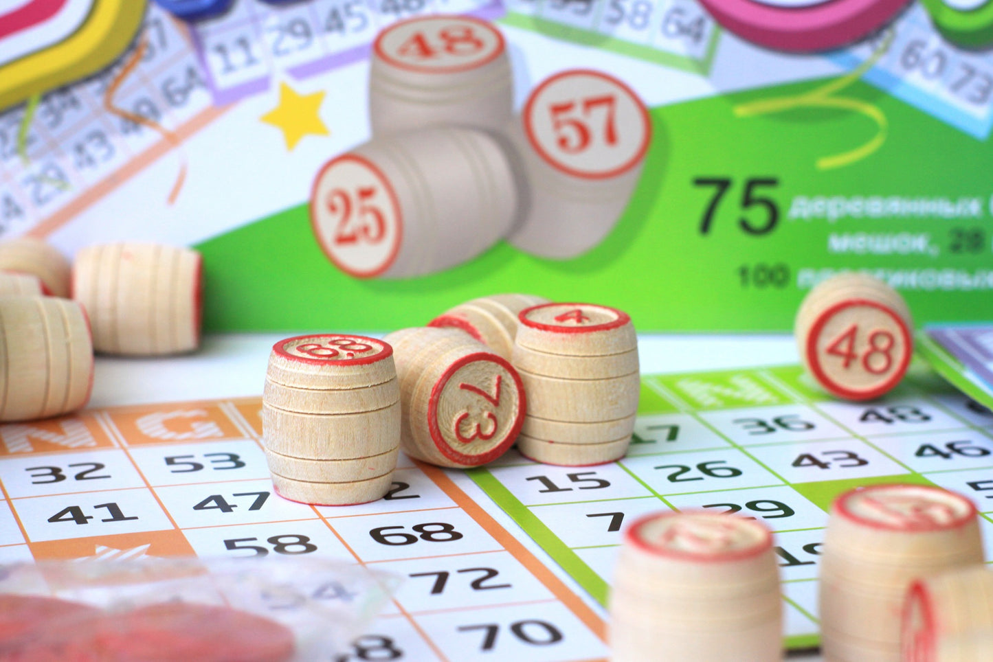 Игра настольная "Бинго" (дер.бочонки)