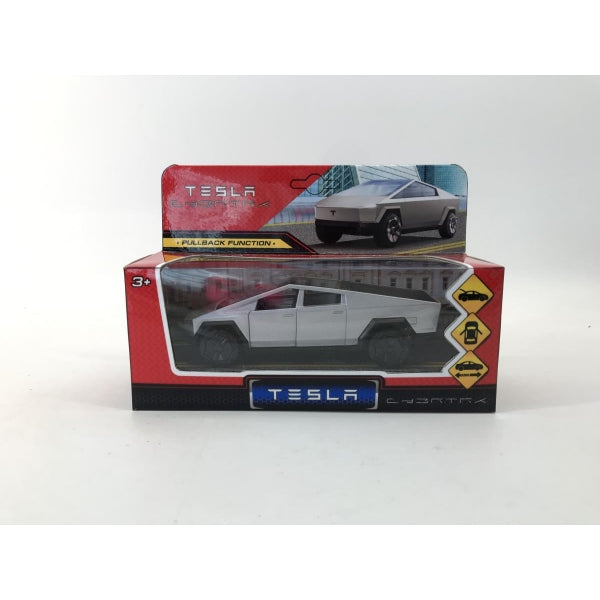CYBERTRCK-12-GY Машина металл tesla cybertruck 13,7см, дв,инер, серебристый, кор. Технопарк в кор.2*
