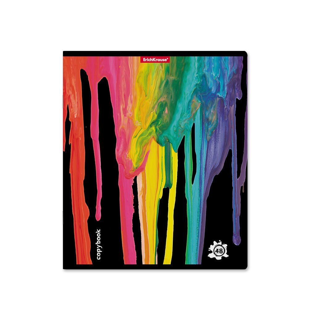 ErichKrause® Тетрадь общая ученическая "Color Drips" 48 листов, клетка, (поштучно) арт.54243