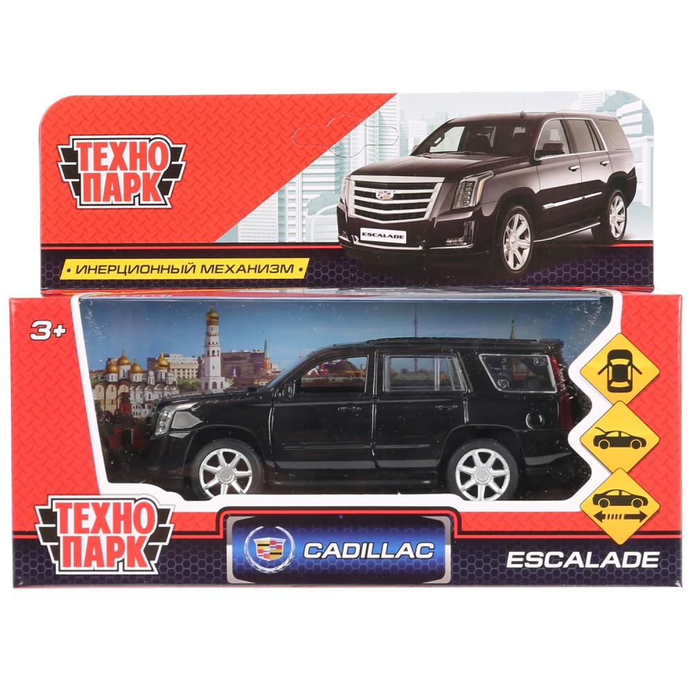 Машина металл "CADILLAC ESCALADE" 12см, открыв. двери, инерц, черный в кор. Технопарк в кор.2*36шт