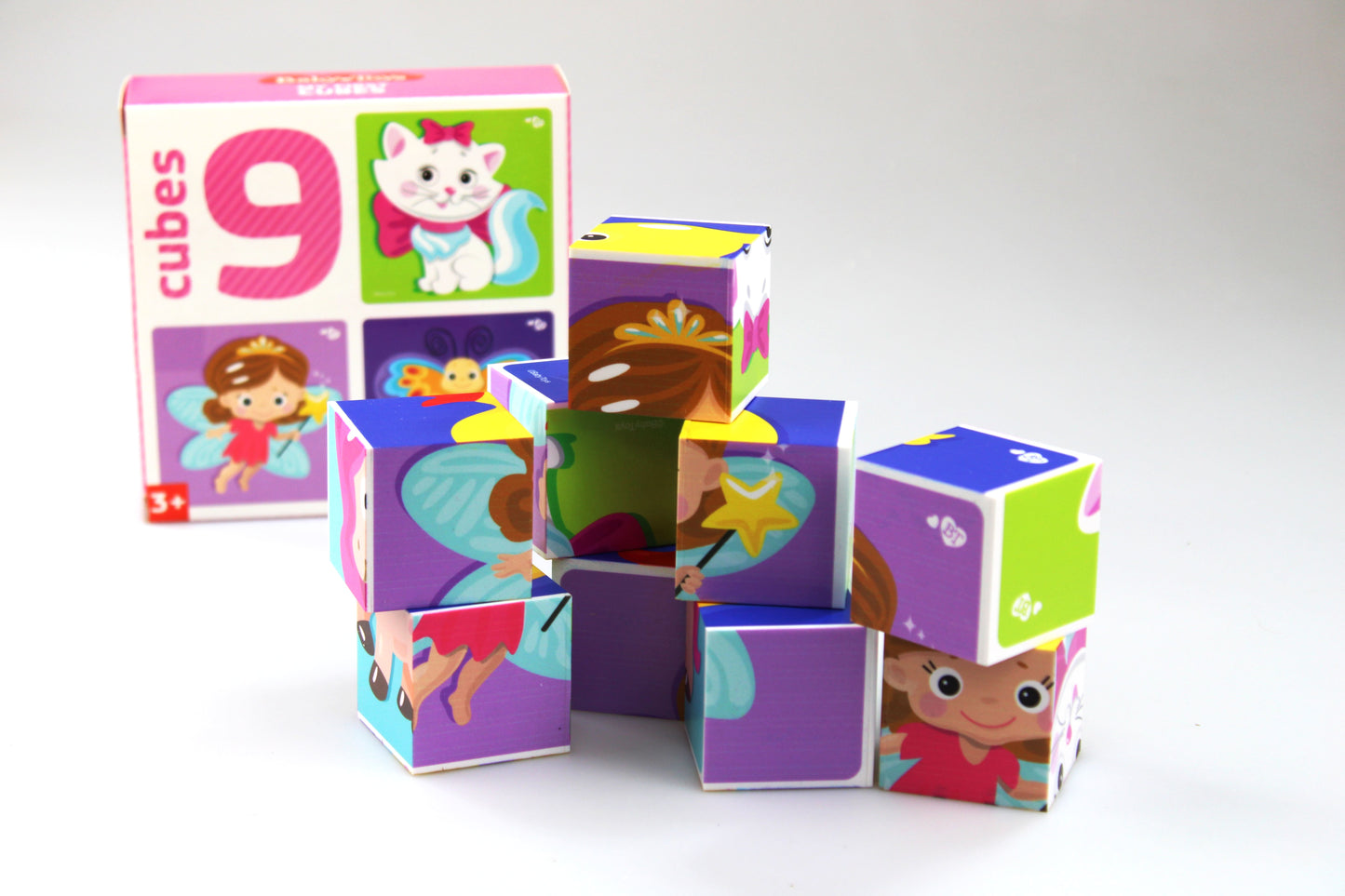 Кубики "Для маленьких принцесс" (без обклейки) 9 шт Baby Toys