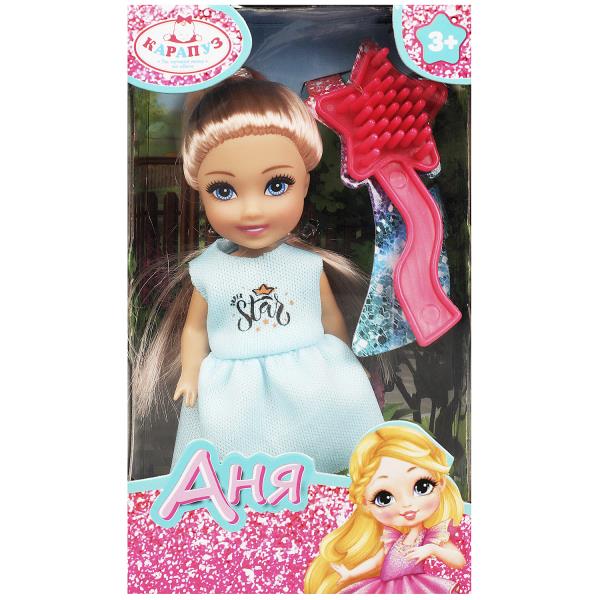 Кукла Анечка 12см, акс., кор КАРАПУЗ в кор.120шт