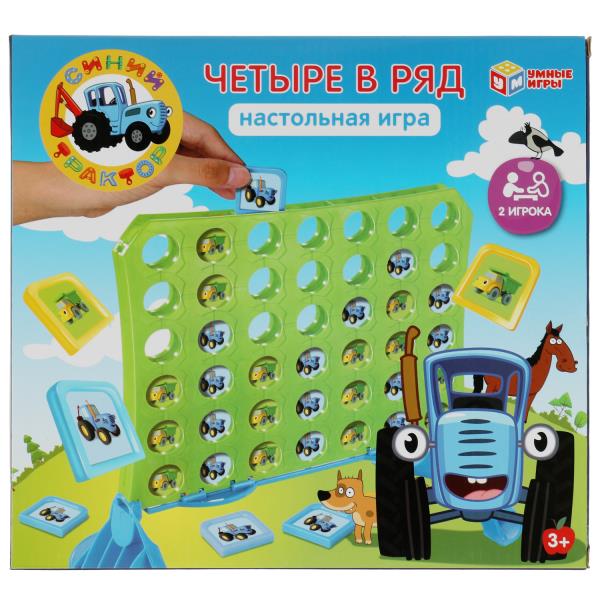Настольная игра четыре в ряд Синий ТРАКТОР кор.29*27*5,5см Умные игры в кор.2*24шт