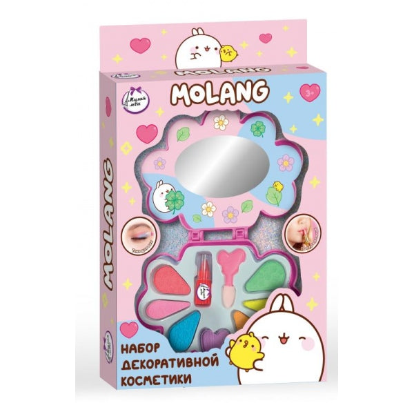 Косметика ДЛЯ ДЕВОЧЕК Molang тени для век, помада МИЛАЯ ЛЕДИ в кор.2*96шт