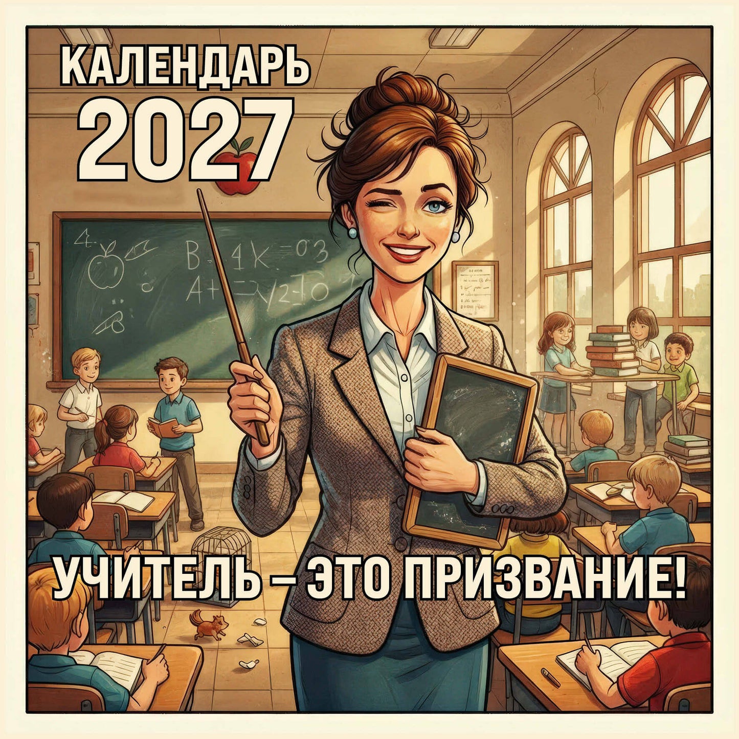 Учитель - это призвание! Календарь настенный на 2027 год (300х300 мм)