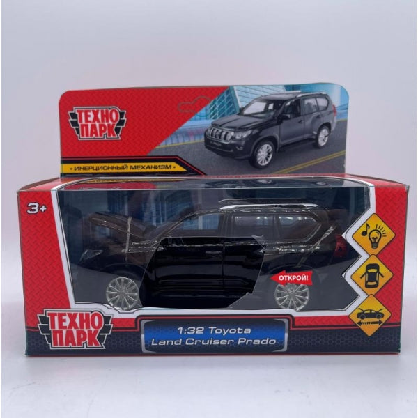 Машина металл свет-звук TOYOTA LAND CRUISER PRADO, 15 см, двери, инерция Технопарк в кор.2*24шт