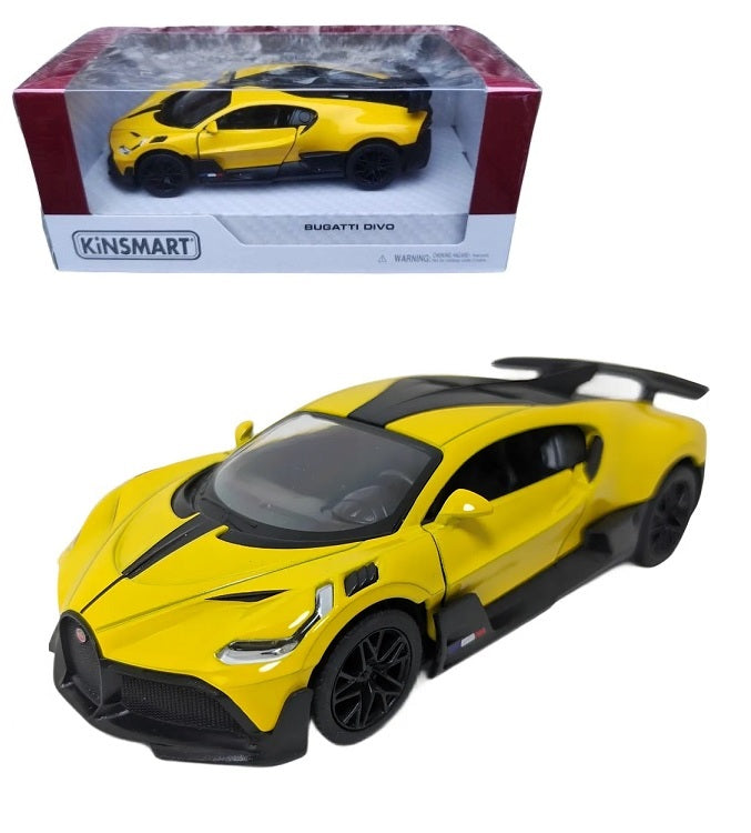 Kinsmart. Модель арт.KT5442W/3 "Bugatti Divo" 1:36 (желтая) инерц.