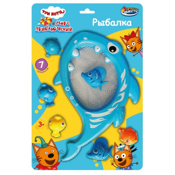 Игра рыбалка Три Кота сачок, блист.33*22*3,5см ИГРАЕМ ВМЕСТЕ в кор.2*60шт