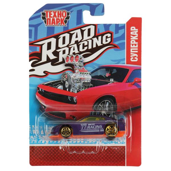 Машина металл ROAD RACING СУПЕРКАР 7,5 см, в ассорт, блист. Технопарк в кор.2*288шт