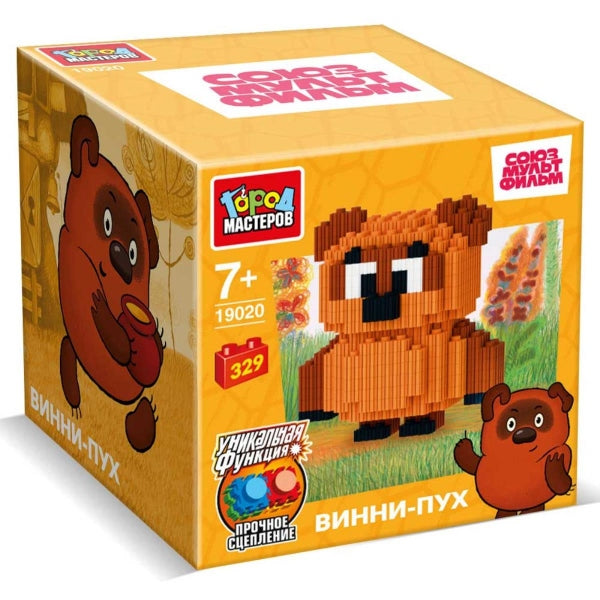 СОЮЗМУЛЬТФИЛЬМ конструктор 3D сборная фигурка Винни Пух, 329 дет. Город мастеров в кор.180шт