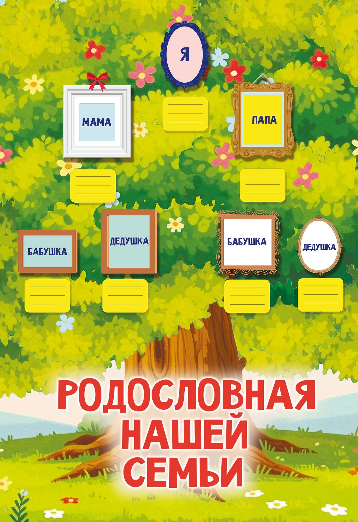 Родословная нашей семьи. Плакат с наклейками
