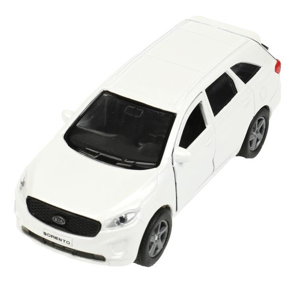 Машина металл KIA sorento prime, 12 см, двери, багаж., инерц., белый, кор. Технопарк в кор.2*24шт