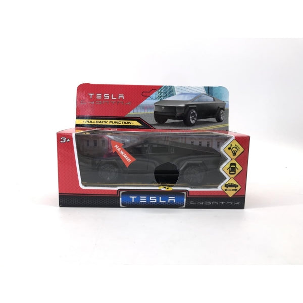 Машина металл свет-звук tesla cybertruck 13,7см, дв,ин,МАТОВЫЙ черный, кор. Технопарк в кор.2*36шт