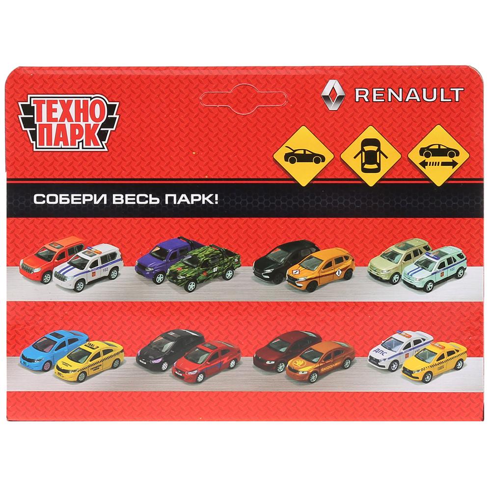 Машина металл "RENAULT LOGAN"12см, открыв. двери, инерц, серебристый, в кор. Технопарк в кор.2*36шт