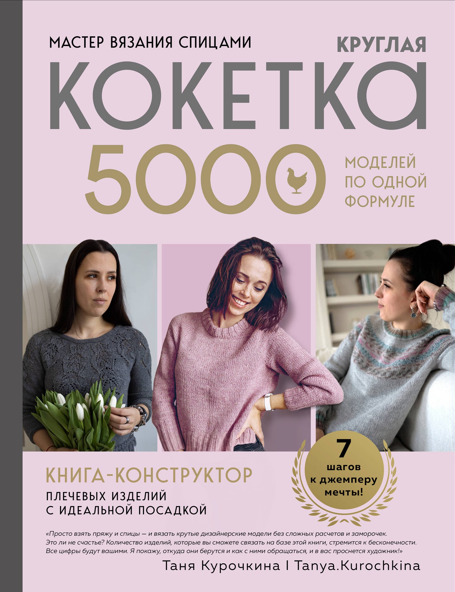Мастер вязания спицами. Круглая КОКЕТКА. 5000 моделей по одной формуле. Книга конструктор плечевых изделий с идеальной посадкой