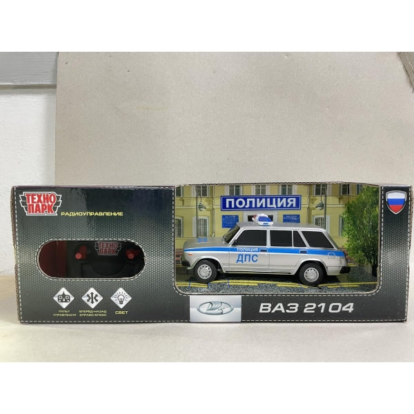 Машина ру LADA ваз-2104 свет, 18 см, ДПС, серебряный, в кор. Технопарк в кор.48шт