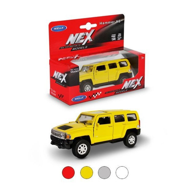 Welly. Машинка 1:38 "Hummer H3" металл, пруж. мех., арт.43629W-W белый