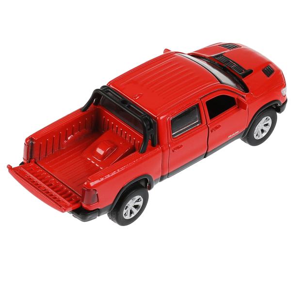 Машина металл DODGE RAM 1500 REBEL 13 см, двери, багаж, инер, красный, кор. Технопарк в кор.2*36шт