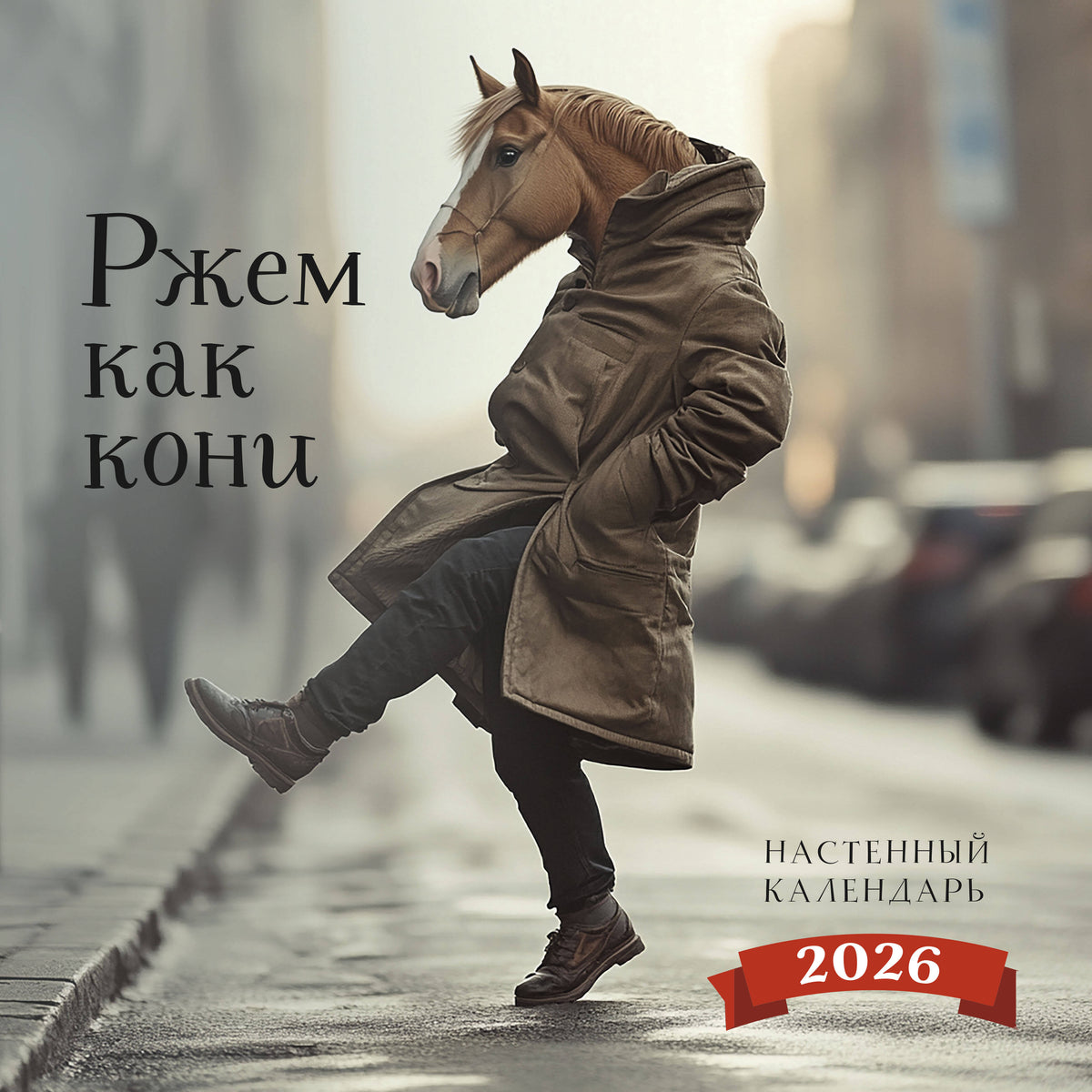 Ржем как кони. Календарь настенный на 2026 год (300х300)