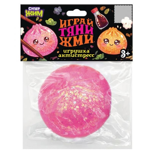 Игрушка жмяка, пельмень, МИКС цветов, с блеском Супер Жим
