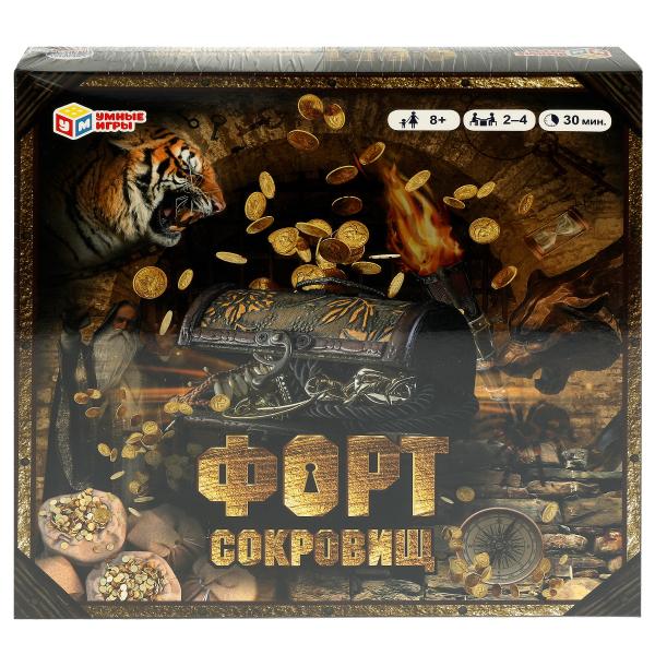 Форт Сокровищ. Настольная игра-ходилка квадрат. 40 карточек. 250х250х55мм. Умные игры в кор.10шт